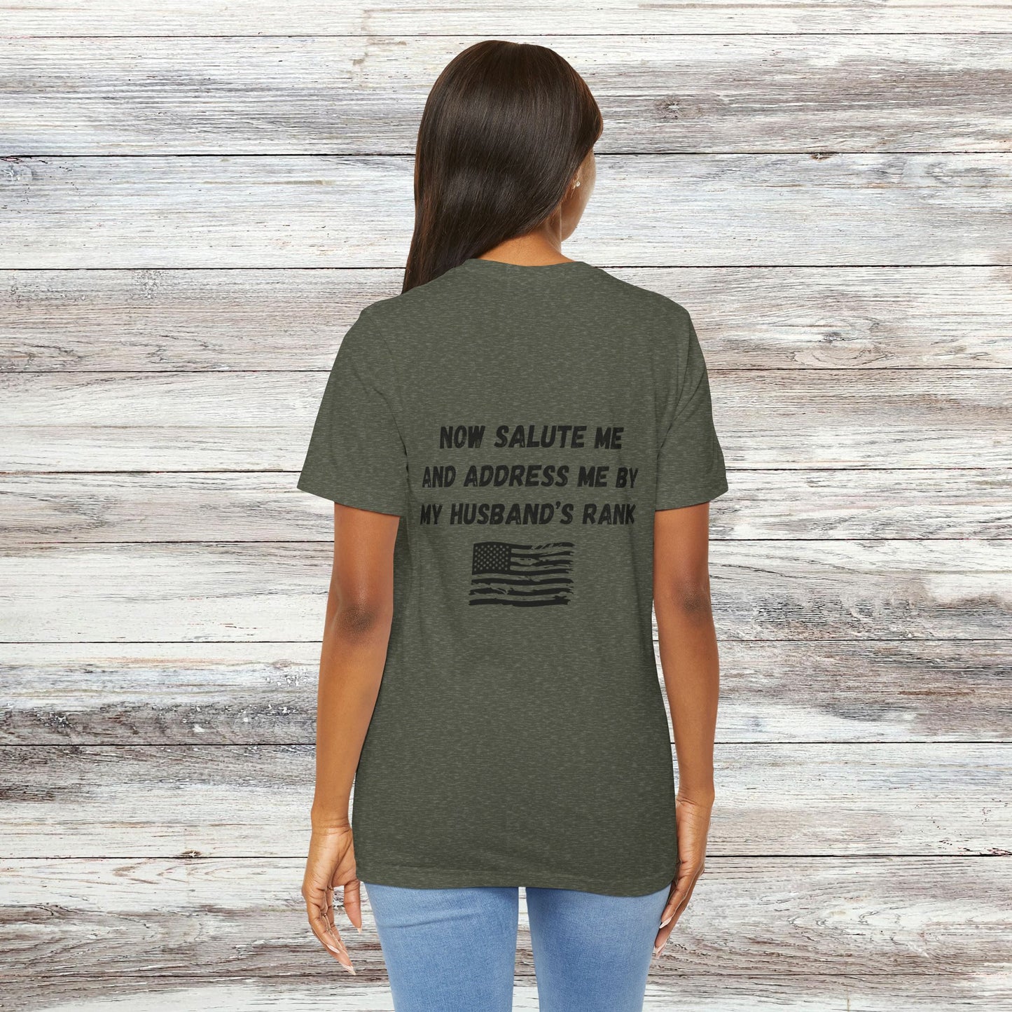 "Dependa Salute My HUSBAND'S Rank" UNISEX Tee