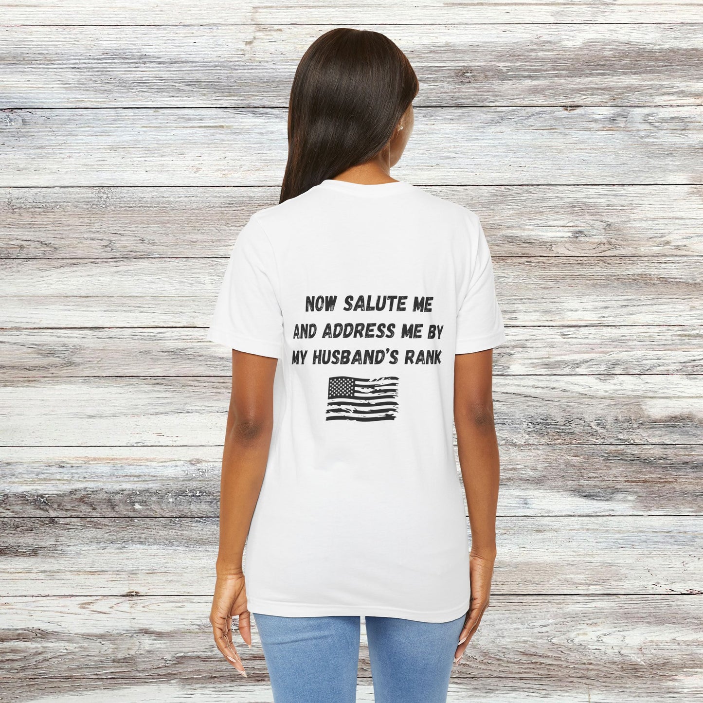 "Dependa Salute My HUSBAND'S Rank" UNISEX Tee
