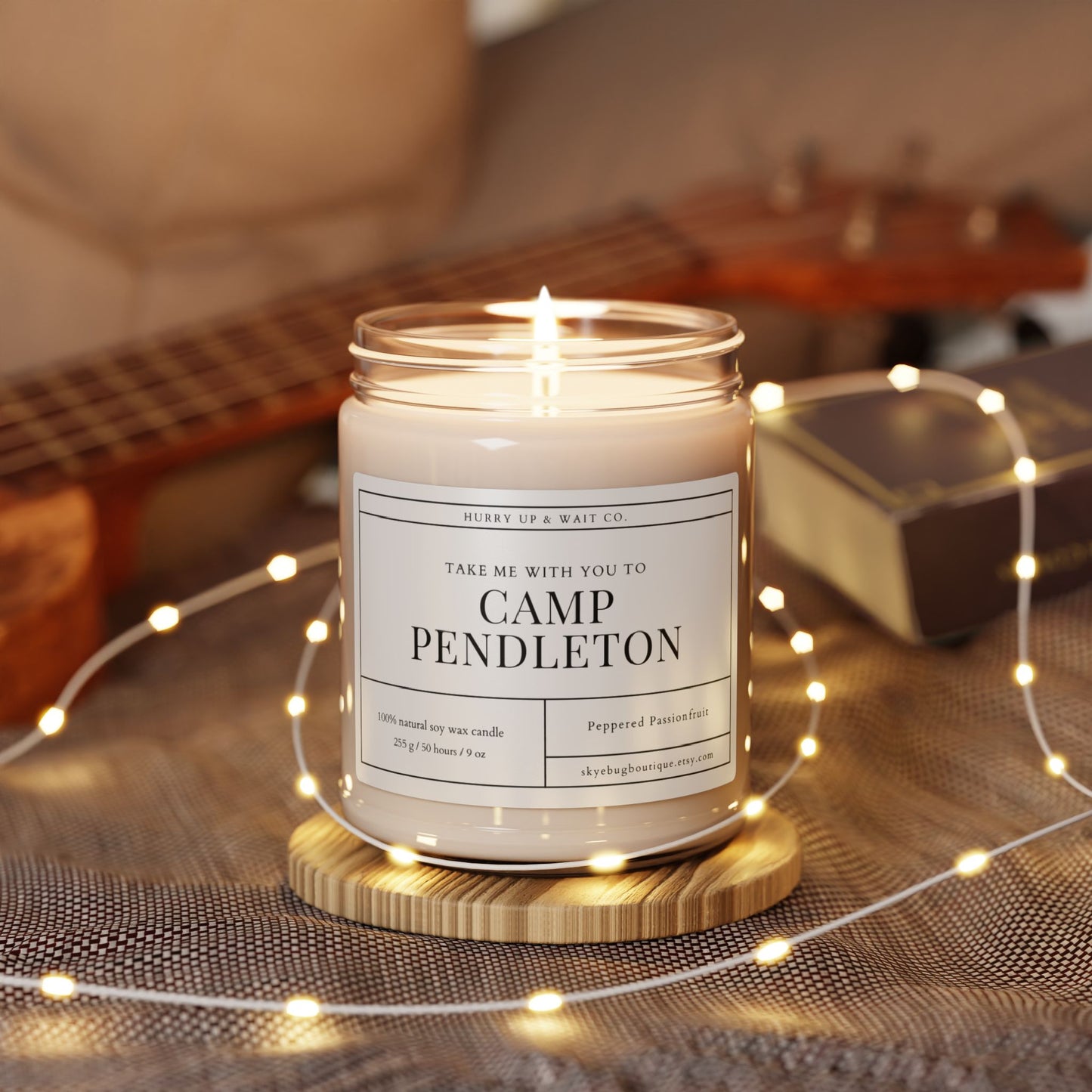 Personalized Military "PCS" Scented Candle