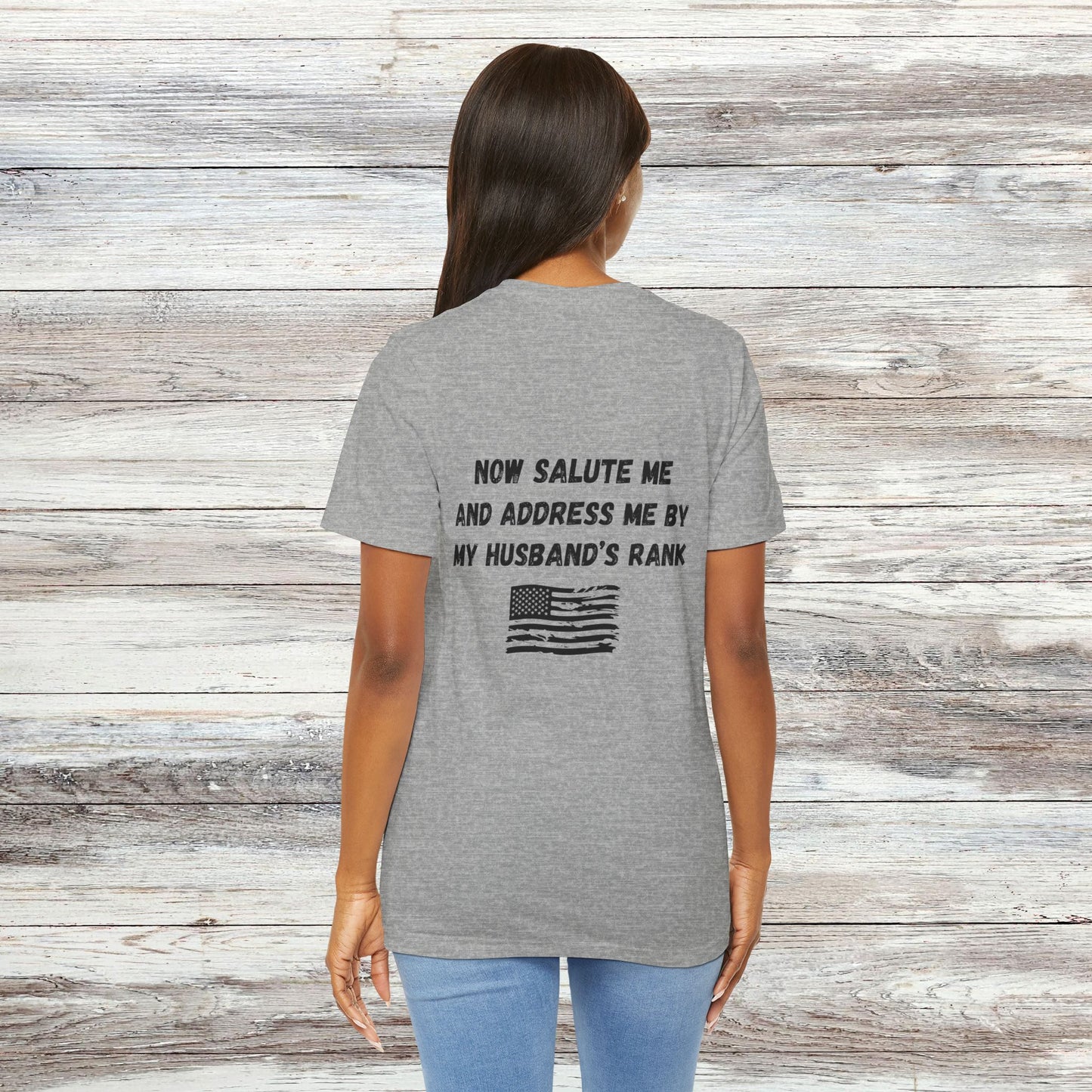 "Dependa Salute My HUSBAND'S Rank" UNISEX Tee