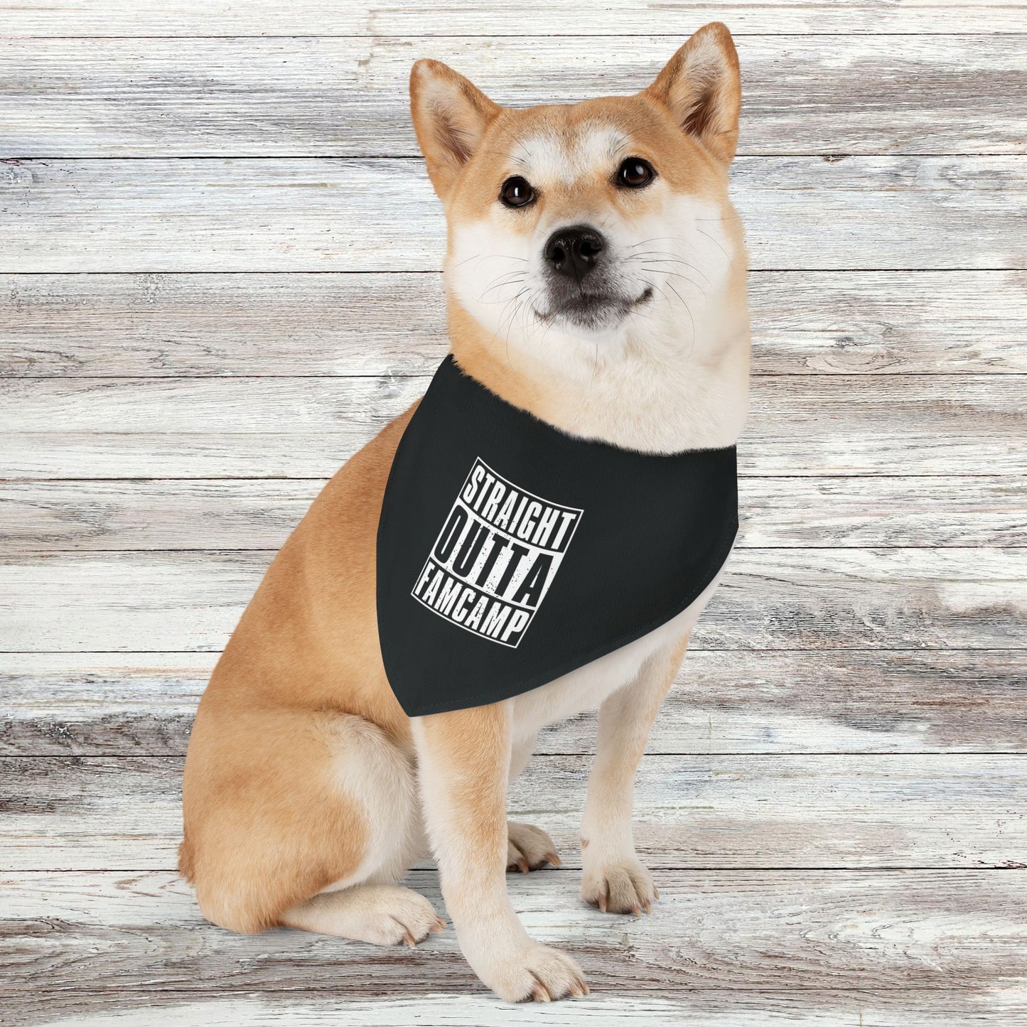 Straight Outta Famcamp Pet Bandana Collar