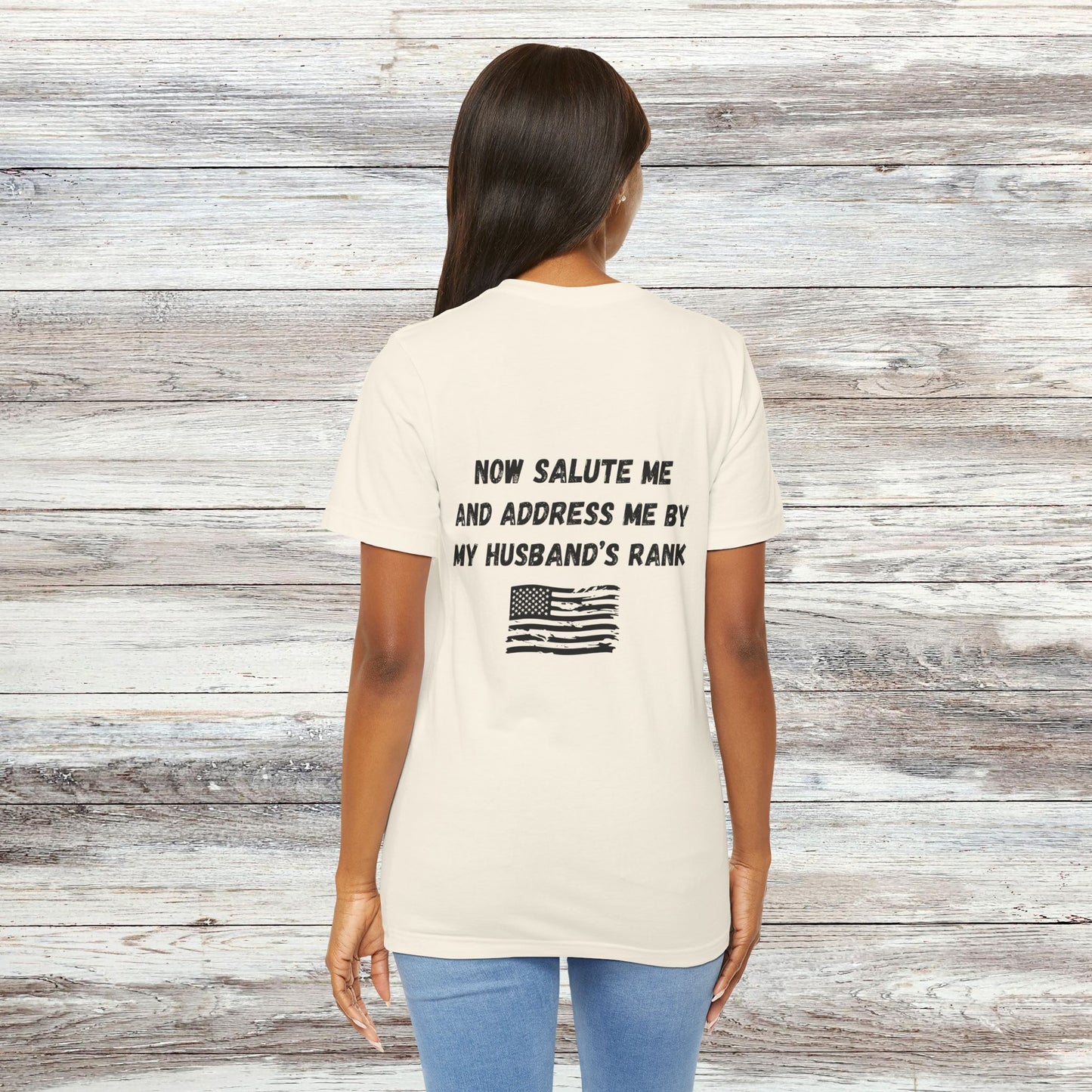 "Dependa Salute My HUSBAND'S Rank" UNISEX Tee