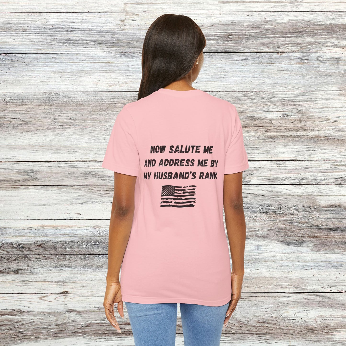 "Dependa Salute My HUSBAND'S Rank" UNISEX Tee