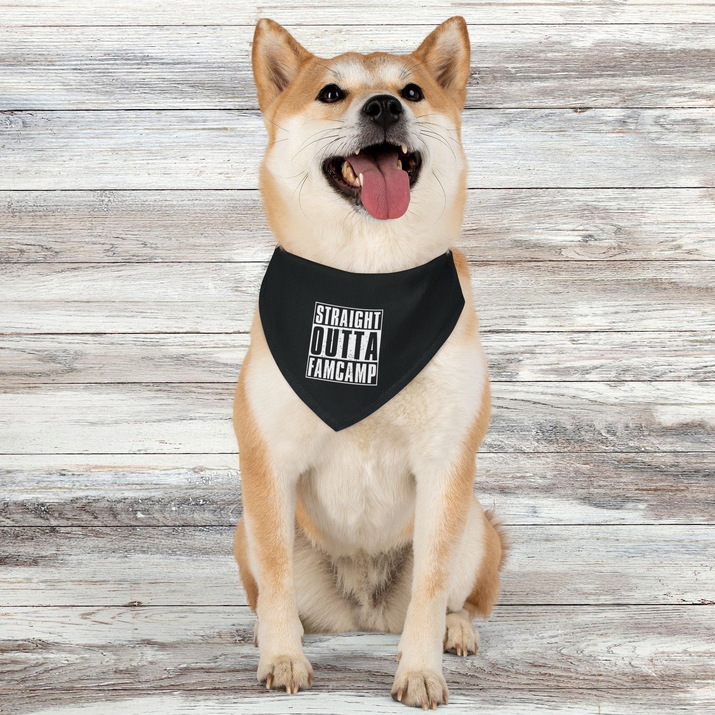 Straight Outta Famcamp Pet Bandana Collar
