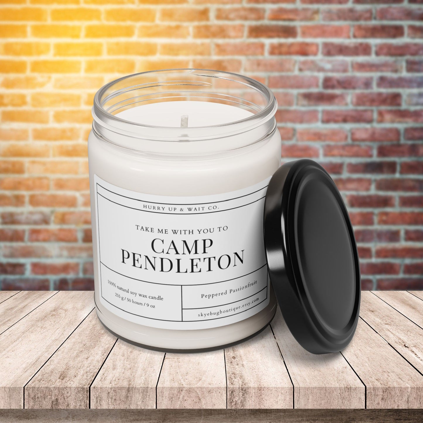Personalized Military "PCS" Scented Candle