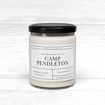 Personalized Military "PCS" Scented Candle