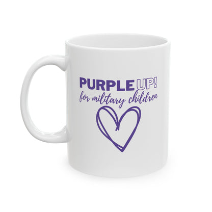 "Purple UP for Military Children"  Ceramic Mug 11oz